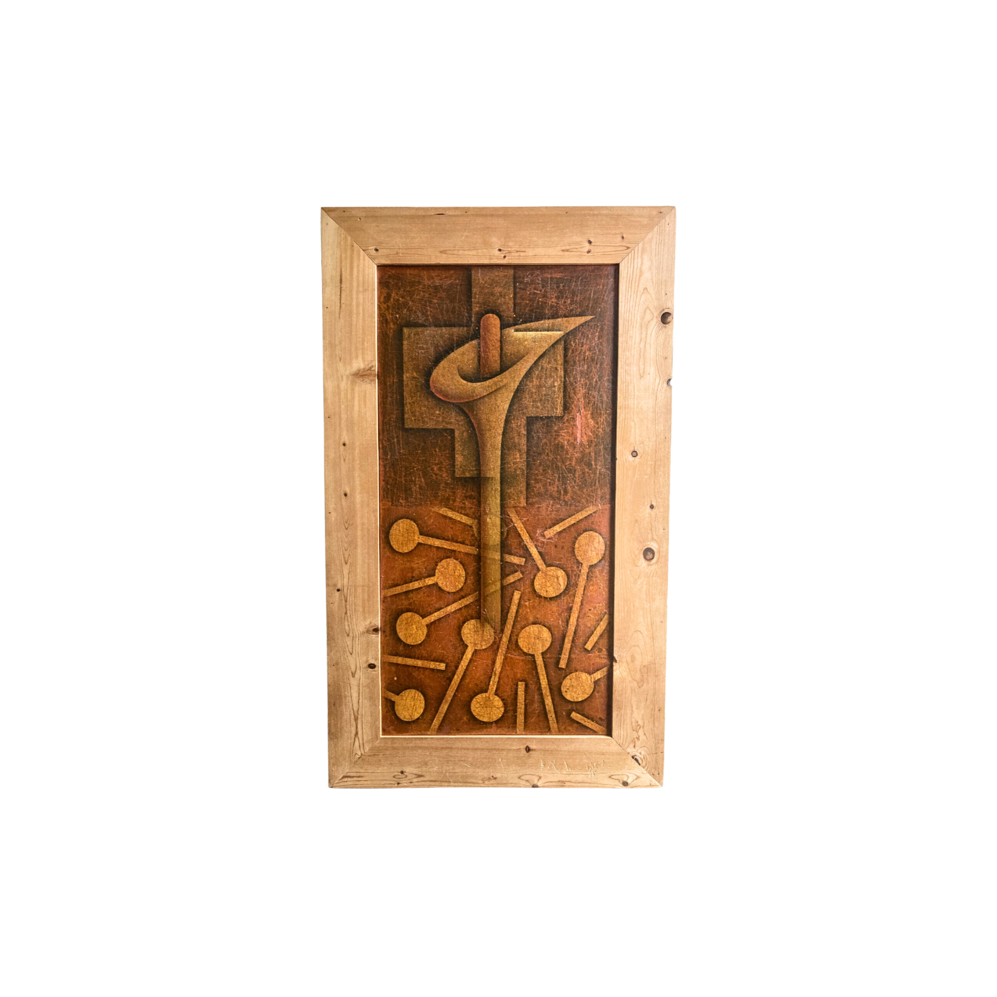 Abstract Expressionist Mixed Media by Jeff Koegel Spore Painting #2 1996