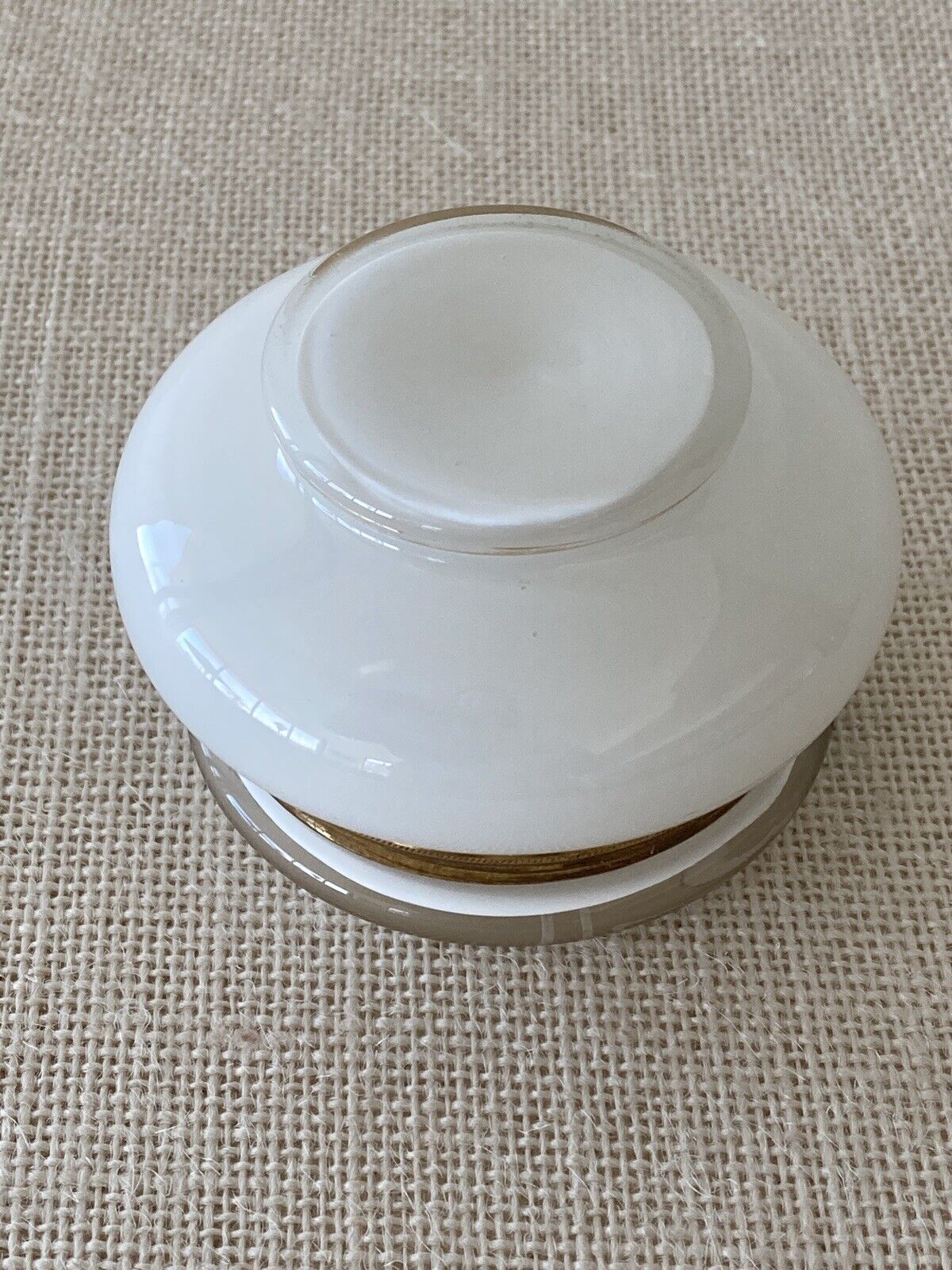 Art Deco Moser Bohemian Opaline Glass Dresser Box or Jar